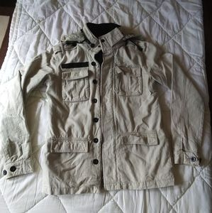 Lira tan cotton military army esque lined